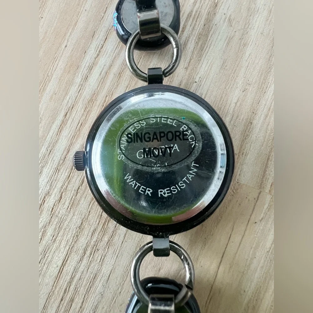 Geneva ladies dichroic glass bracelet watch NEW BATTERY